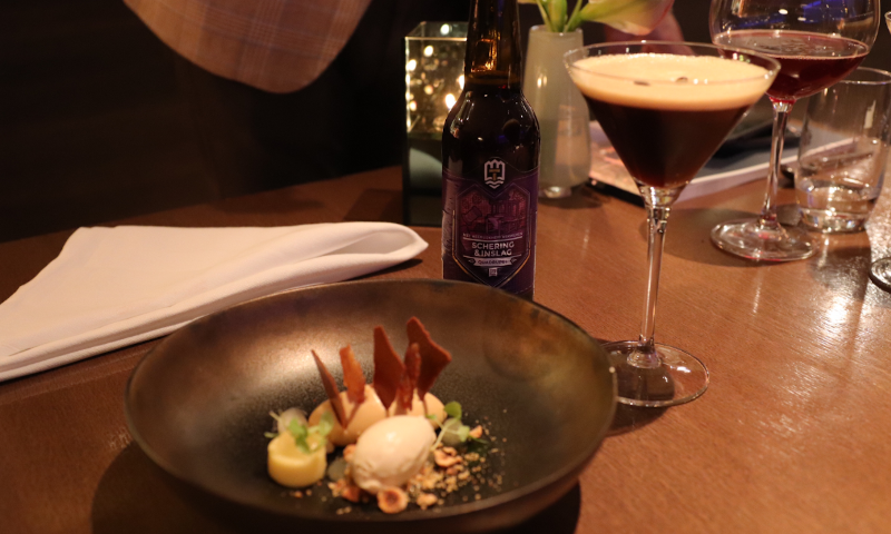 Dessert met biercocktail